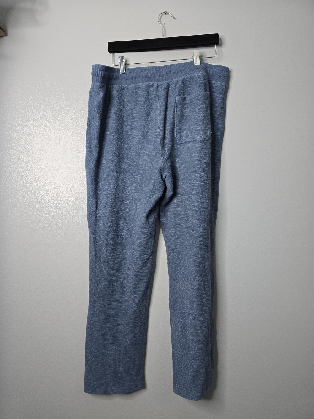 Marine Layer Light Blue Terry Knit Drawstring Joggers - Picture 4 of 5